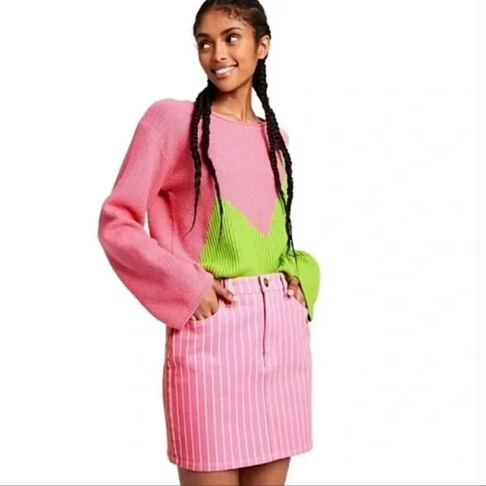 Victor Glemaud X Target Stripe Aurora Pink Skirt